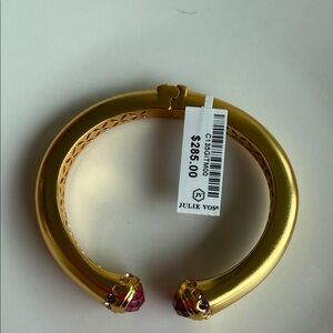 Julie Vos Gold Bracelet with Pink Accents